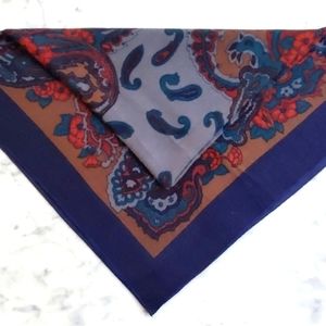 NWOT. Mulmangcho Large Multi Color Paisley Pattern Scarf/Wrap.